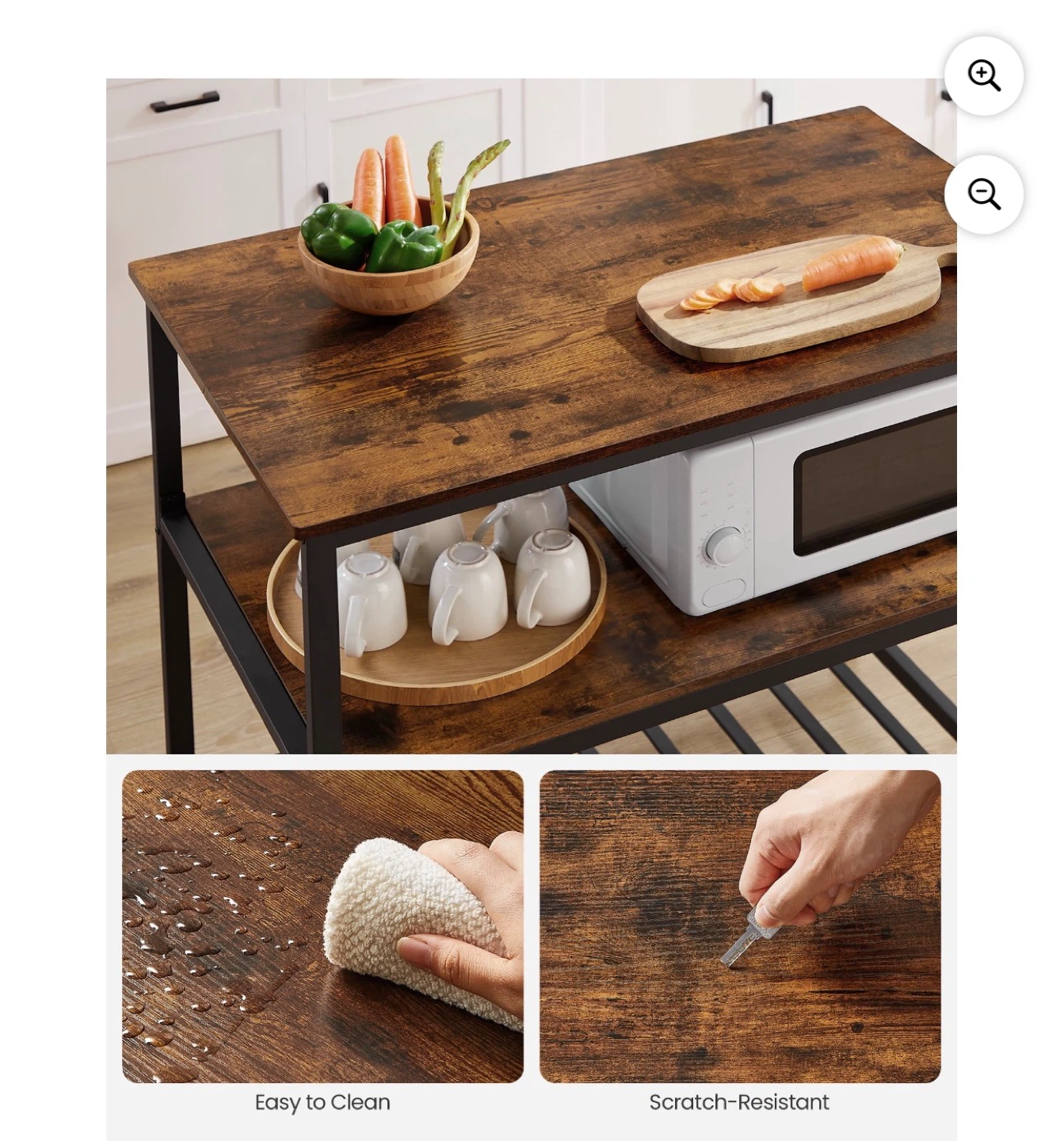 3-Tier Industrial Kitchen Storage Shelf - photo 3