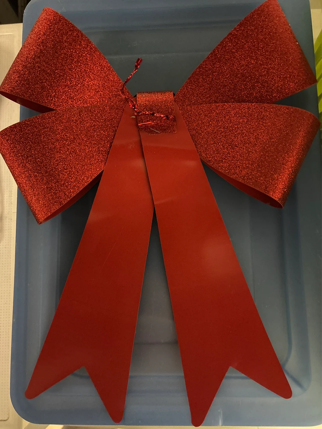 ⚽️Large Red Glitter Bow - photo 2