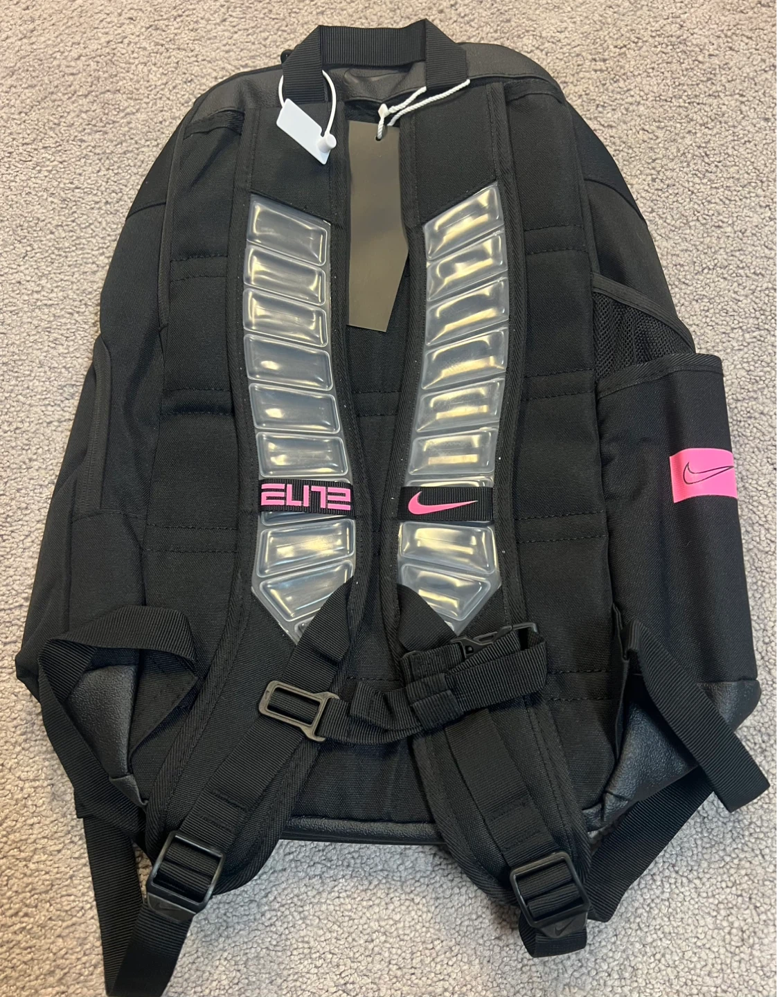 Nike Elite Backpack Black Pink Swoosh - photo 3