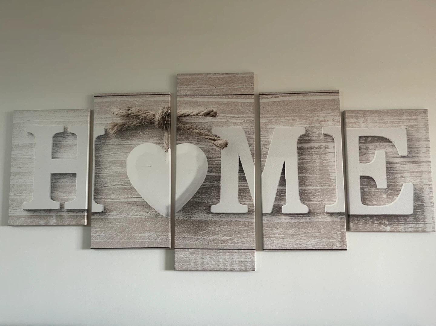 Wall Art "HOME" with Heart Decoration - photo 2