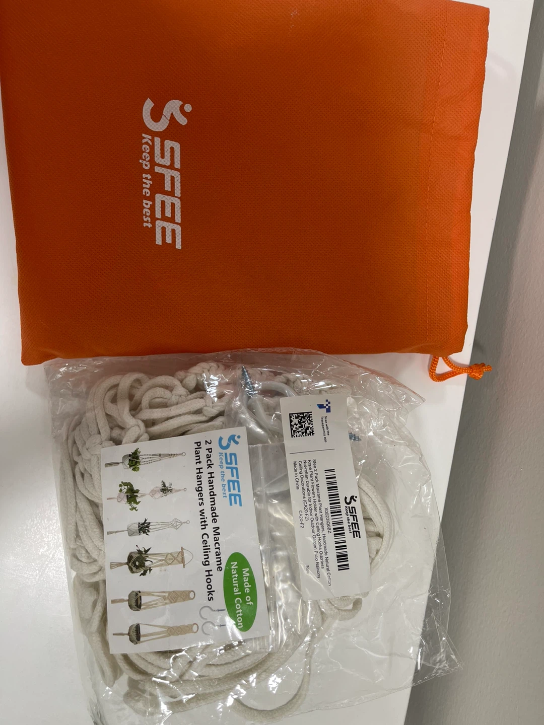 SFEE 2 Pack Handmade Macrame Plant Hangers