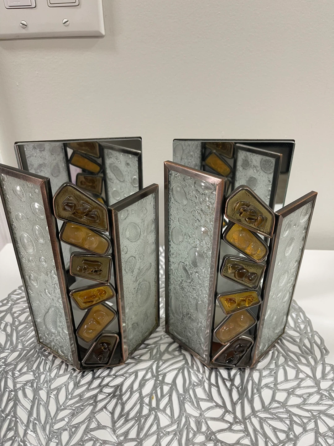 Set of 2 Decorative Candle Holders