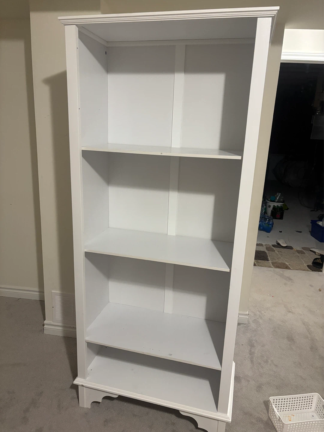 White Bookshelf with 4 Shelves - photo 2
