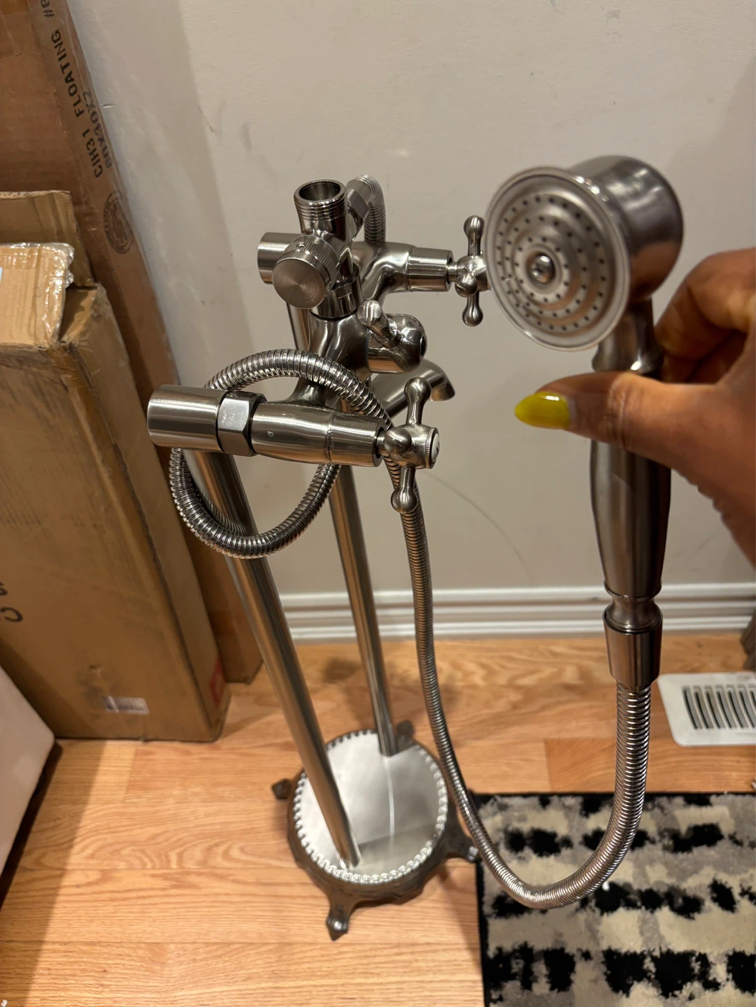 Freestanding Bathtub Faucet with Handheld Shower