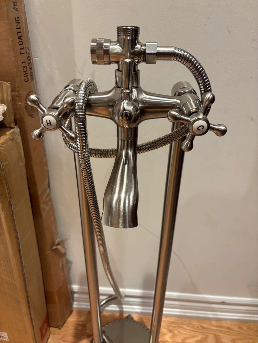 Freestanding Bathtub Faucet with Handheld Shower - photo 2