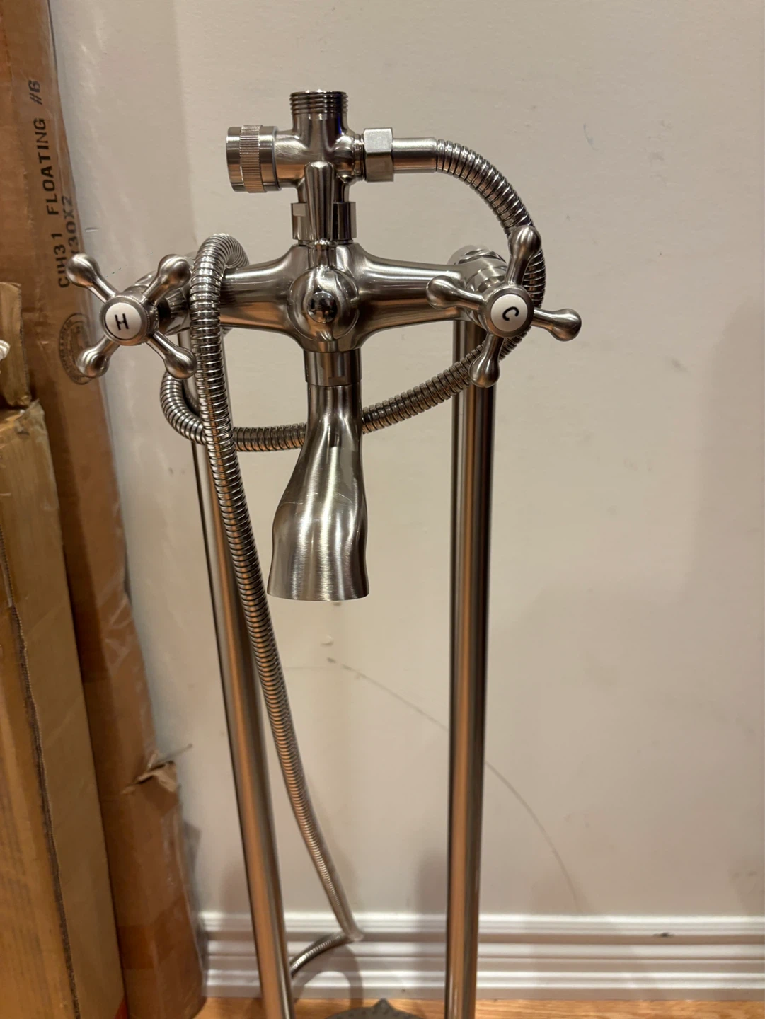 Freestanding Bathtub Faucet with Handheld Shower - photo 4