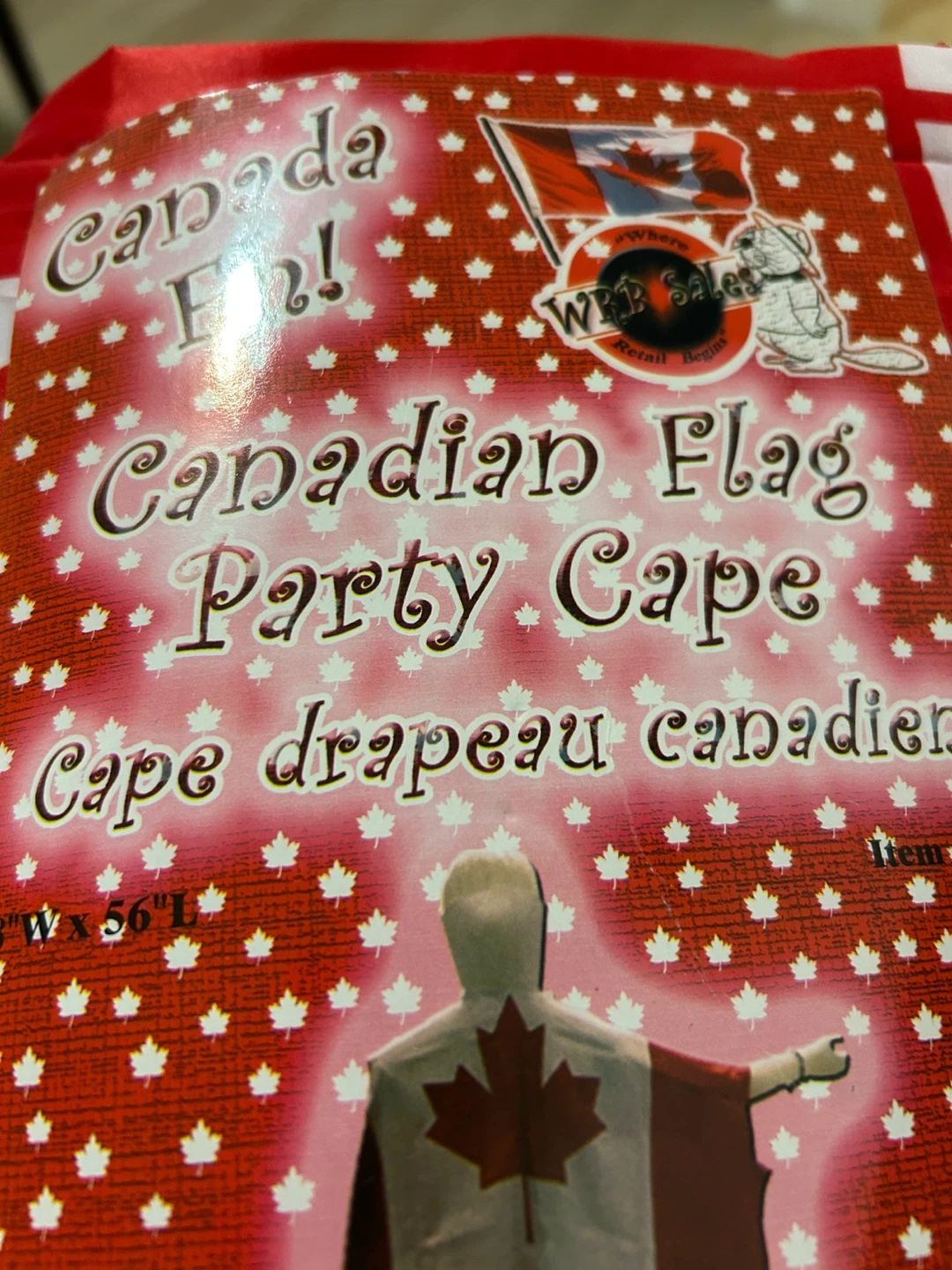 Canadian Flag Party Cape - photo 3
