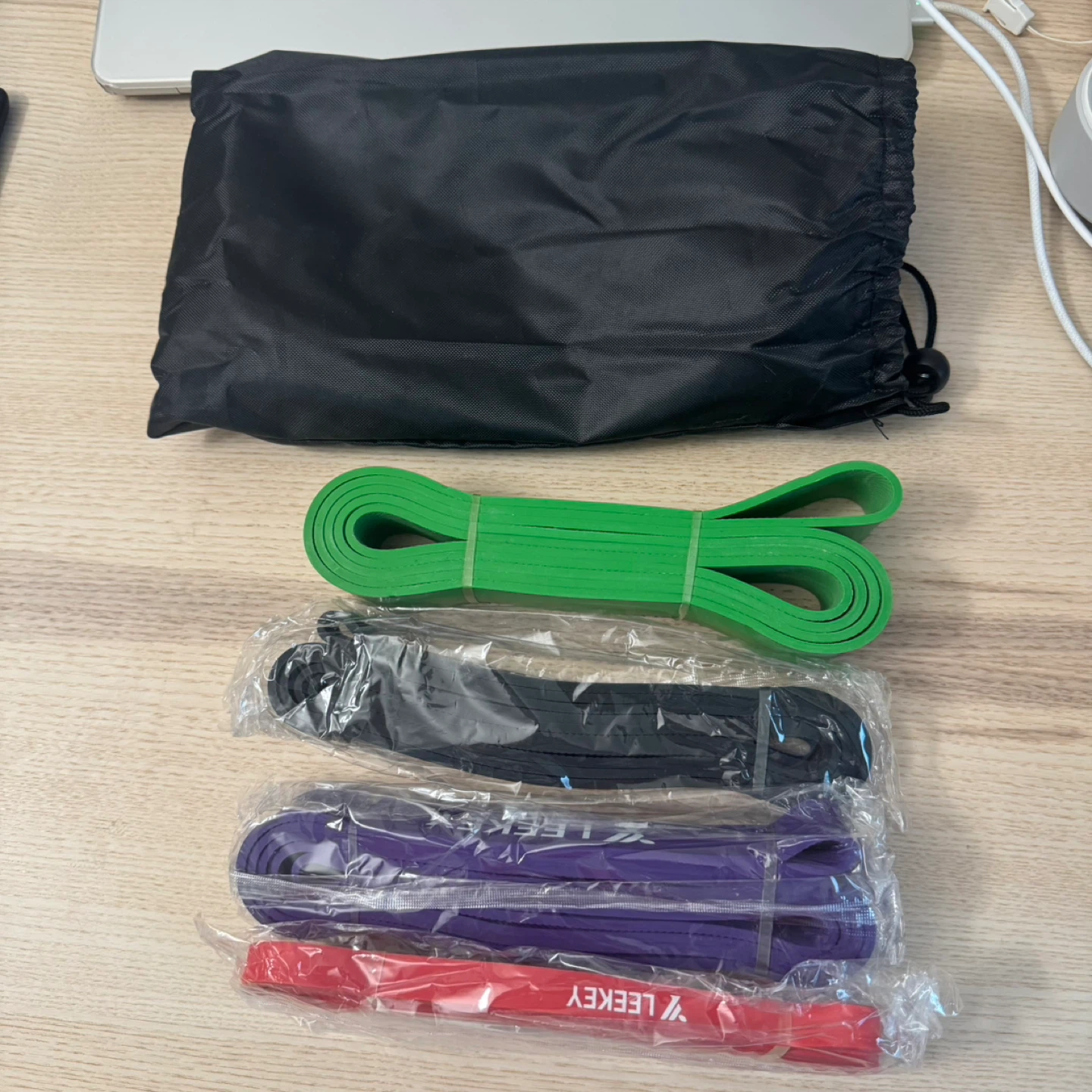 LEEKEY Resistance Bands Set x4 Never Used —  Moving Sale