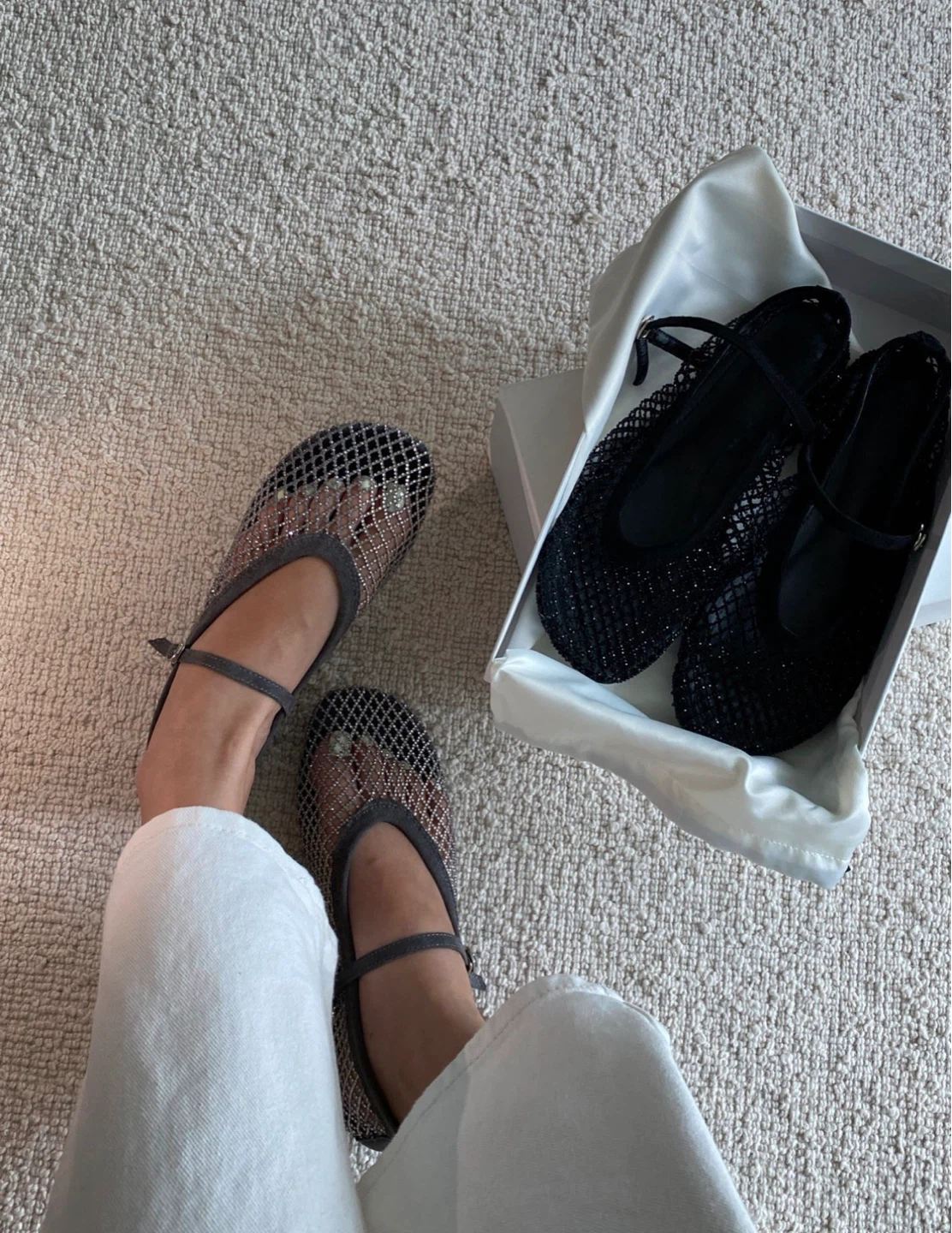 Beaded Mesh Flats - photo 4