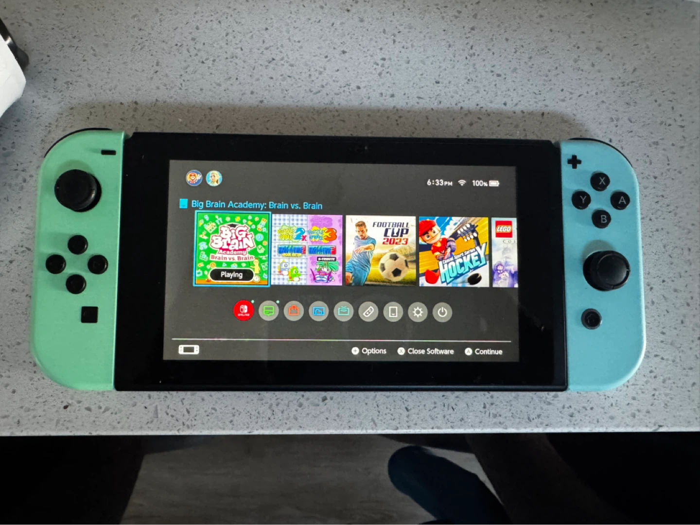 Nintendo Switch Console with Mario Controllers