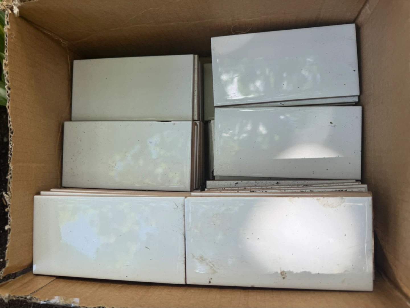White Ceramic Subway Glossy Tiles 83 Tiles - photo 3