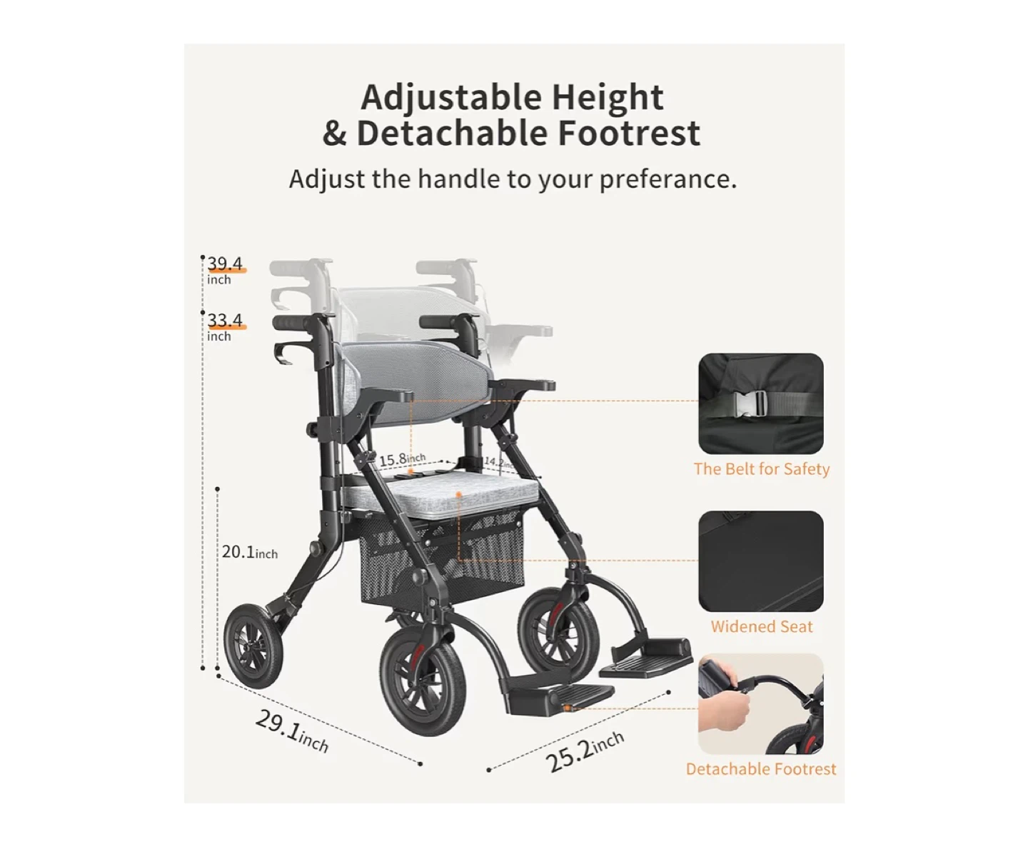 Rollator/wheelchair - photo 2