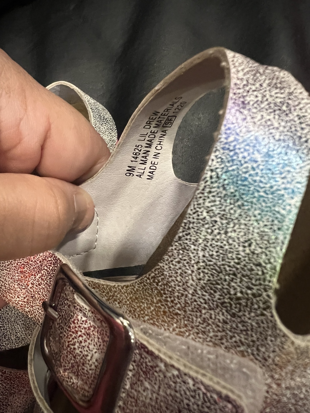 Silver Sparkle Rainbow Sandals - Size 7 and 9 - photo 3