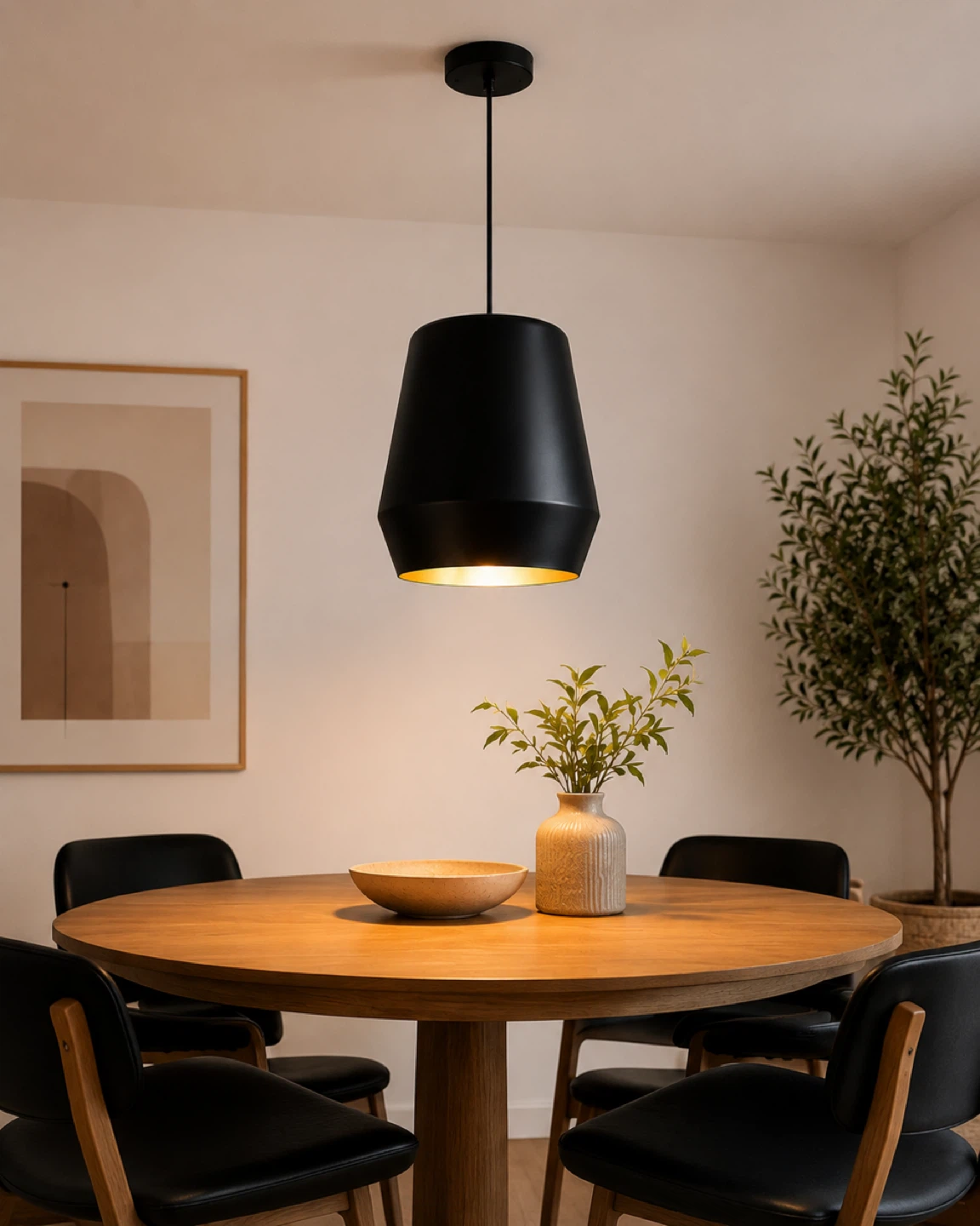Modern Black Metal Pendant Light | Nordic Ceiling Fixture