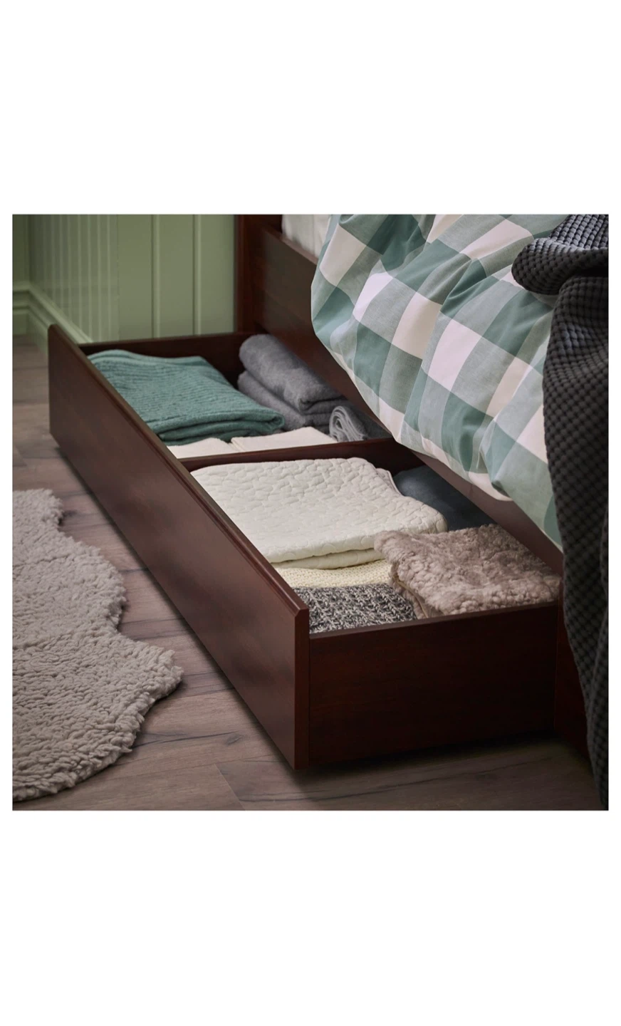 Wooden Bed Frame with Storage Drawers - photo 4