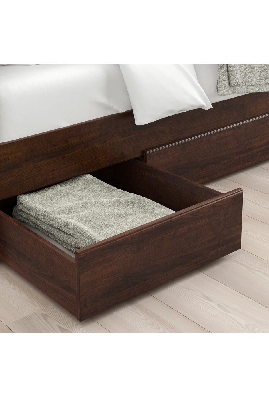 Wooden Bed Frame with Storage Drawers - photo 5
