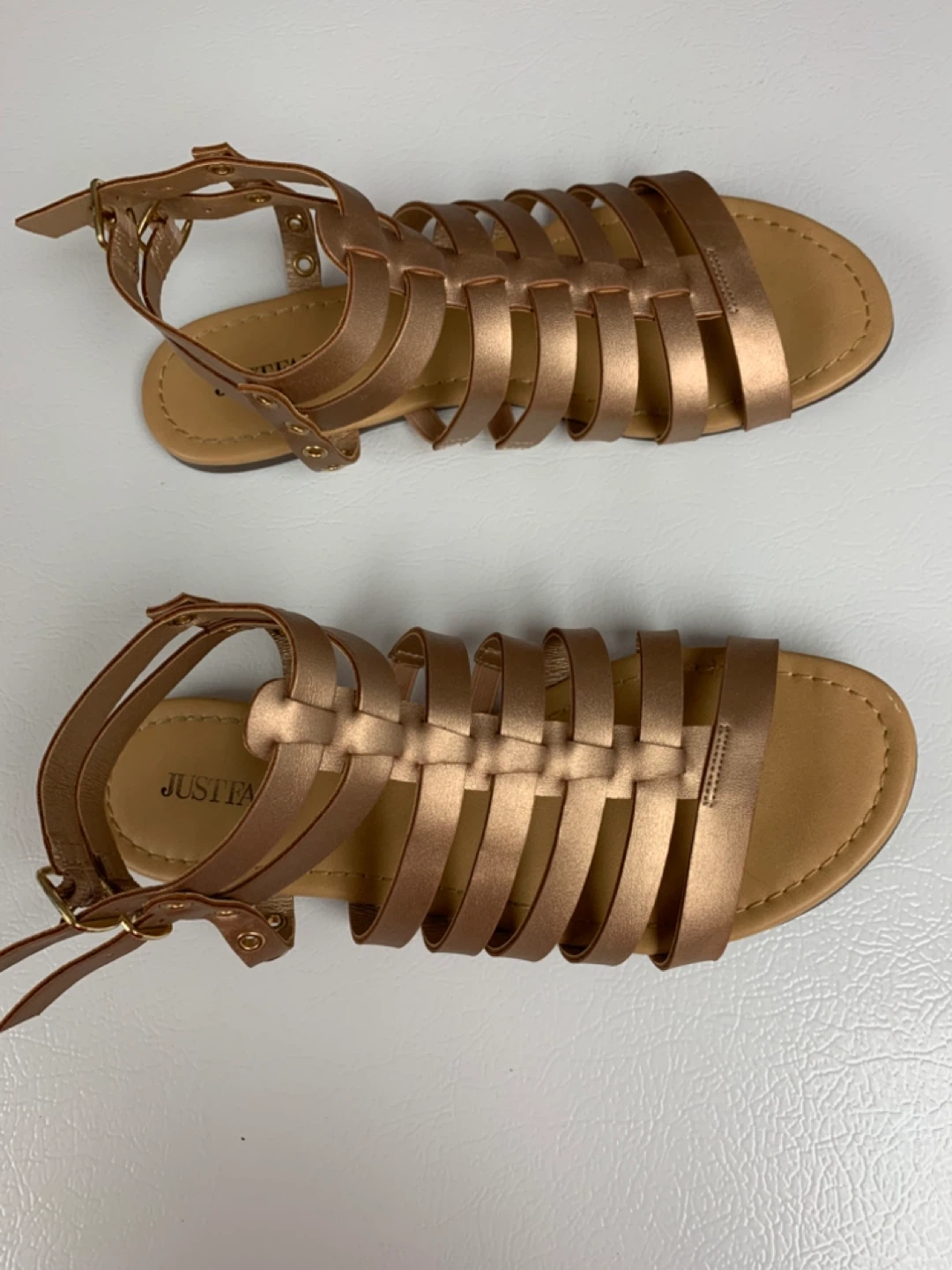 ⚽️ Rose Gold Gladiator Sandals - photo 3
