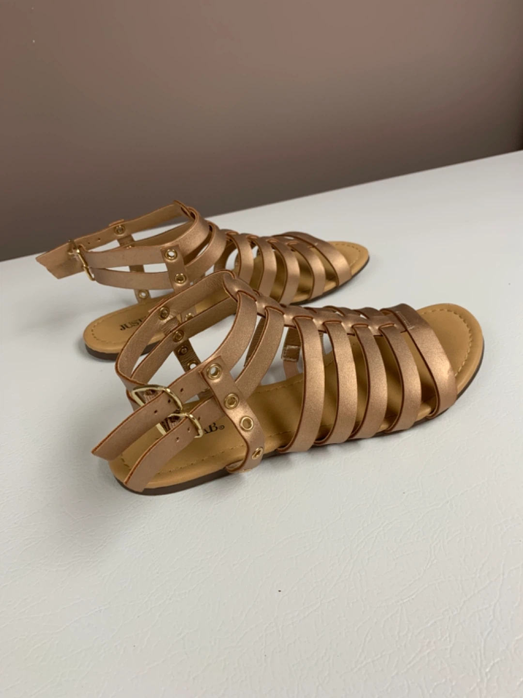 ⚽️ Rose Gold Gladiator Sandals - photo 2