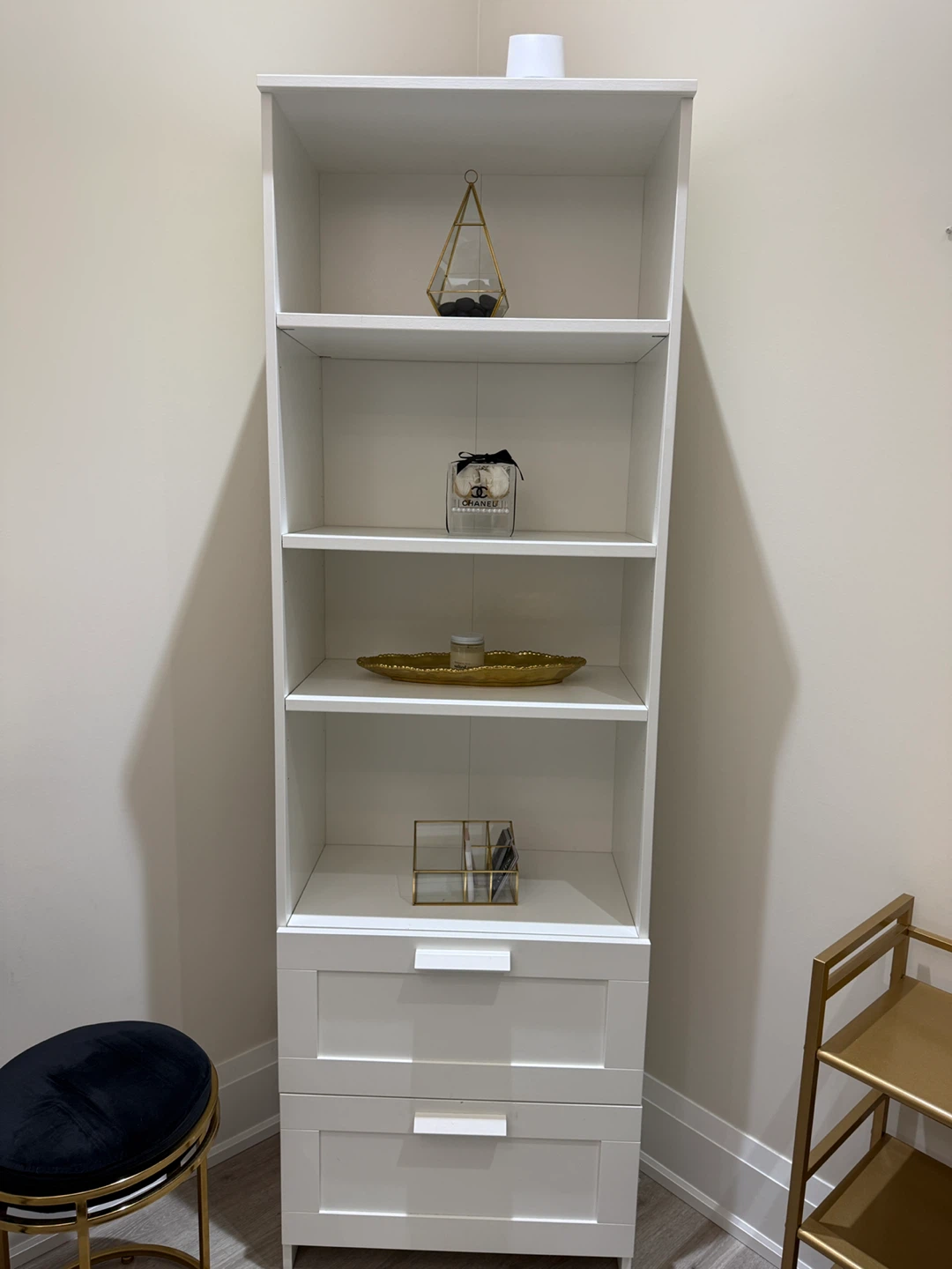 IKEA BRIMNES White Bookshelf with Drawers
