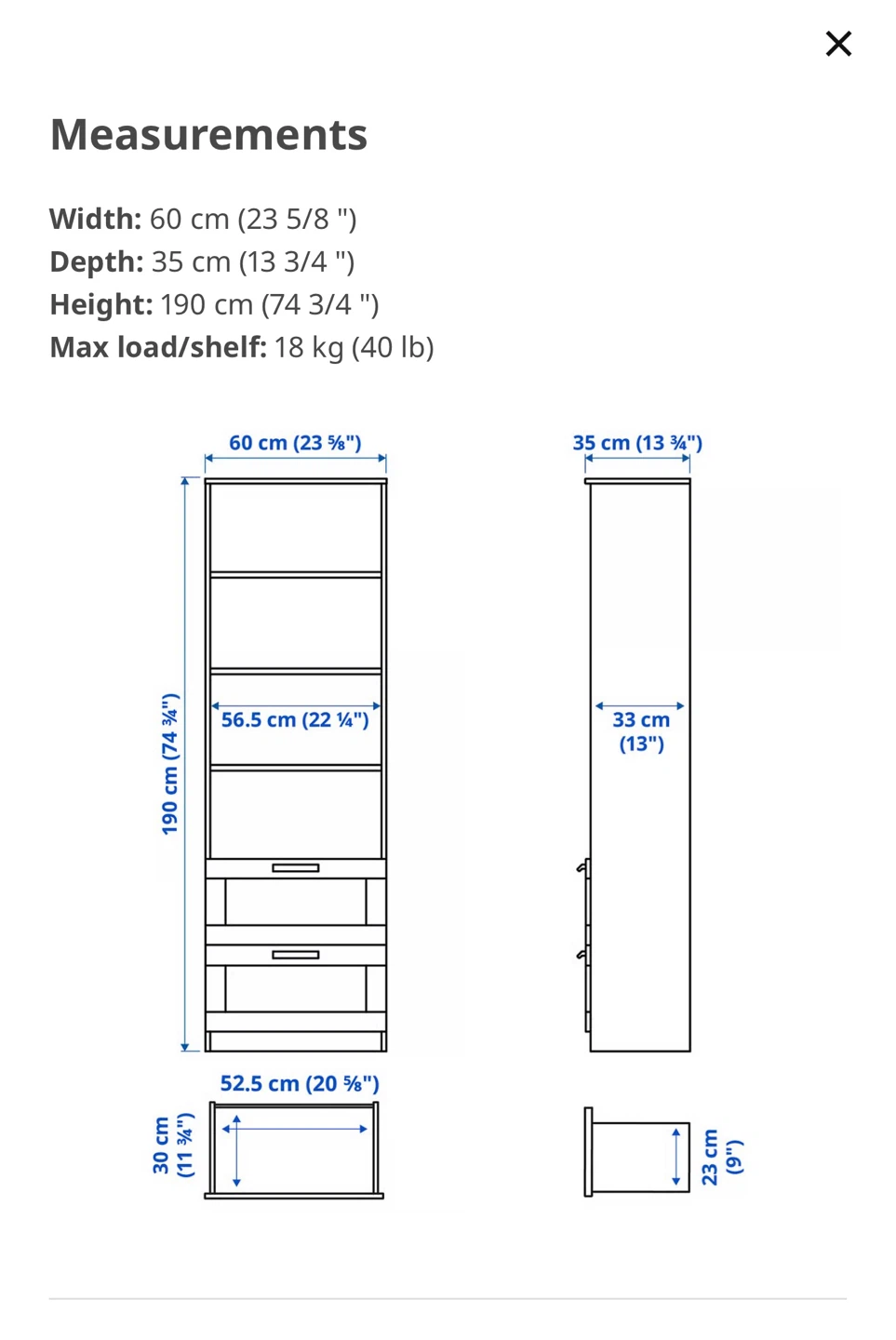 IKEA BRIMNES White Bookshelf with Drawers - photo 3