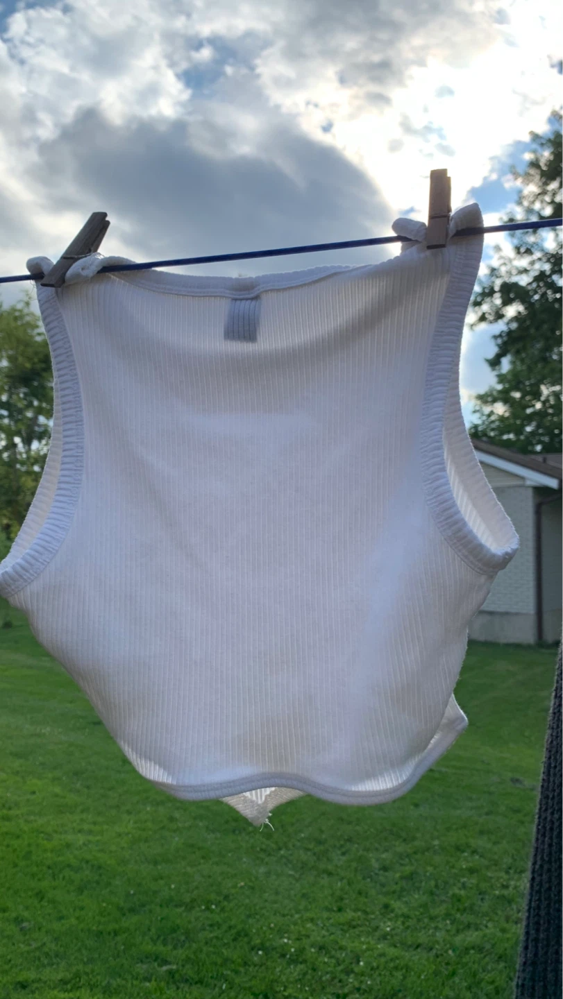 White Tank Top with Point Detail at Front - Size XS ⚽️ - photo 2