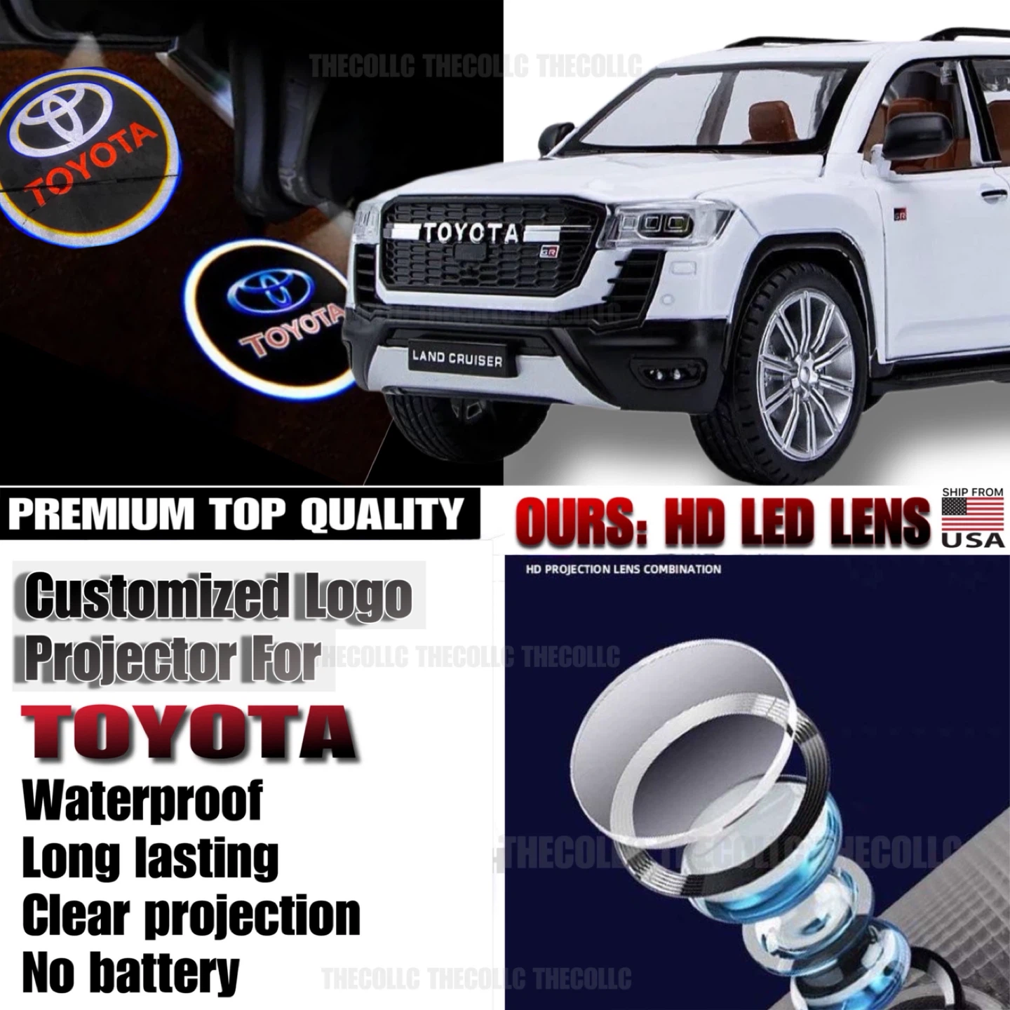 Toyota LED Door Logo Projector Lights - photo 2