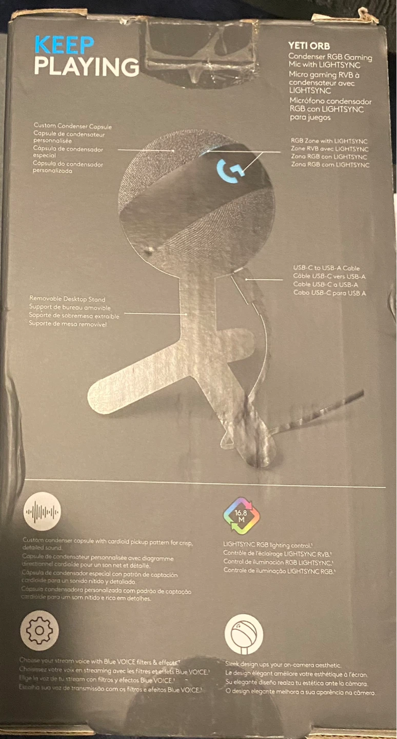 Logitech G Yeti Orb Condenser RGB Gaming Mic