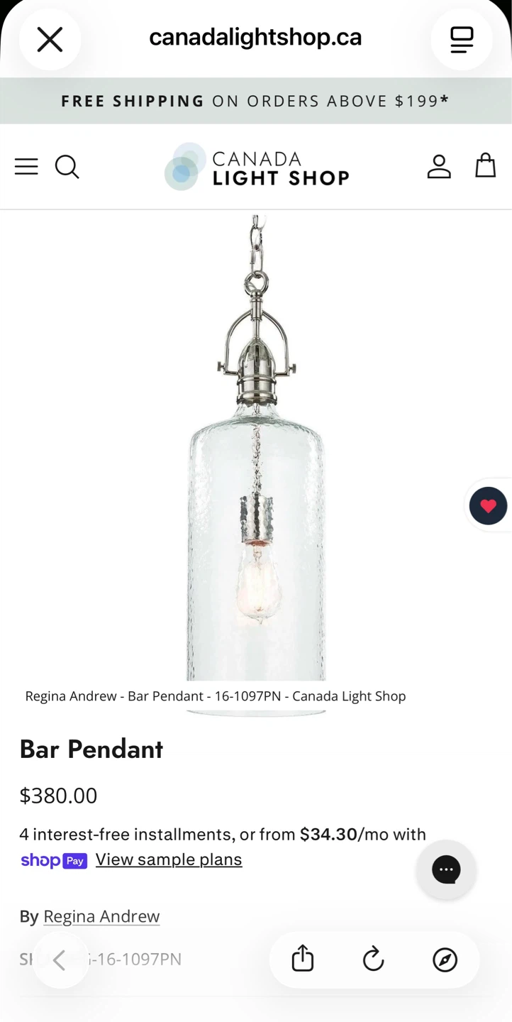 Regina Andrew Designer Pendant Lights – New in Box (2 Available)