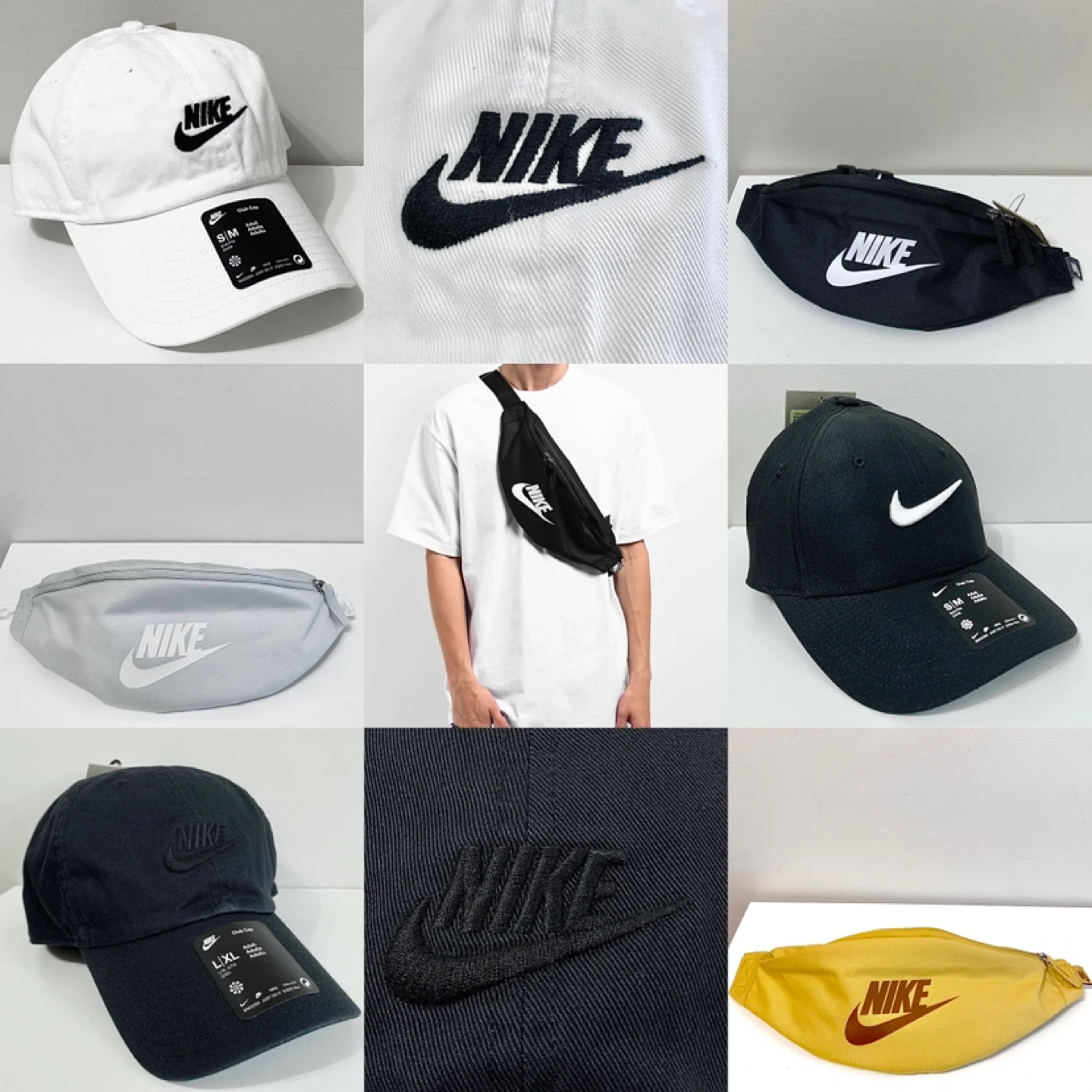 Nike Club Cap and Waist Pack 3L Large Bag (2 Pieces) NEW
