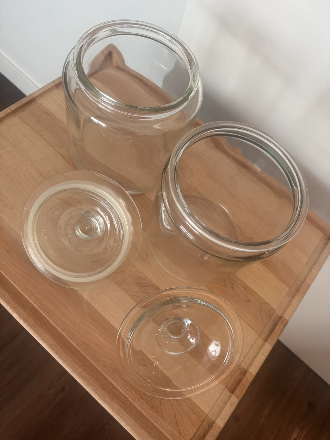 2 Clear Glass Canister Jars with Lids. Price is for each - photo 4