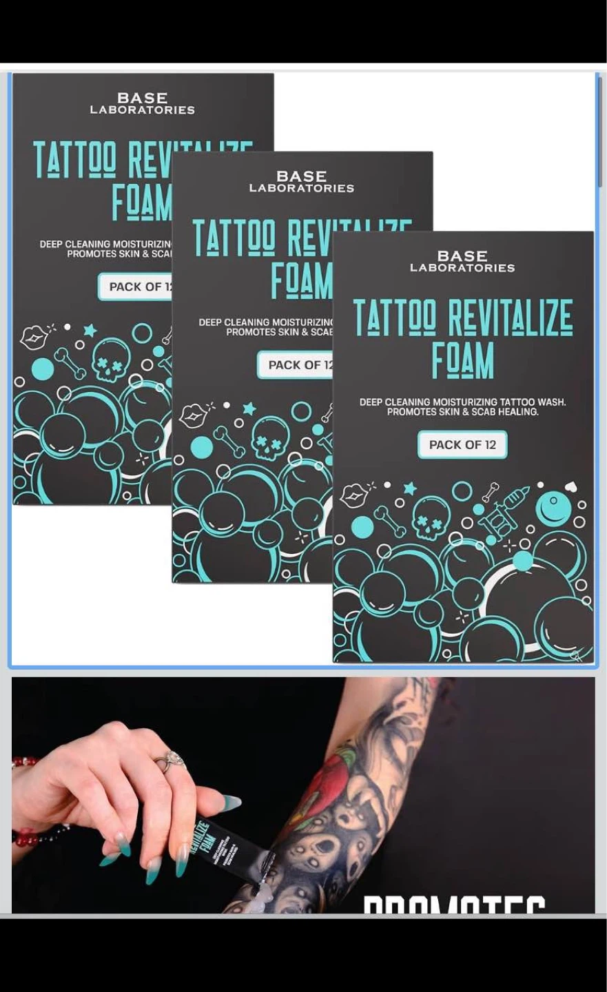 Base Laboratories Tattoo Revitalize Foam - Pack of 12 - photo 2