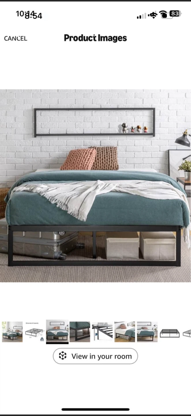 Black Metal Bed Frame