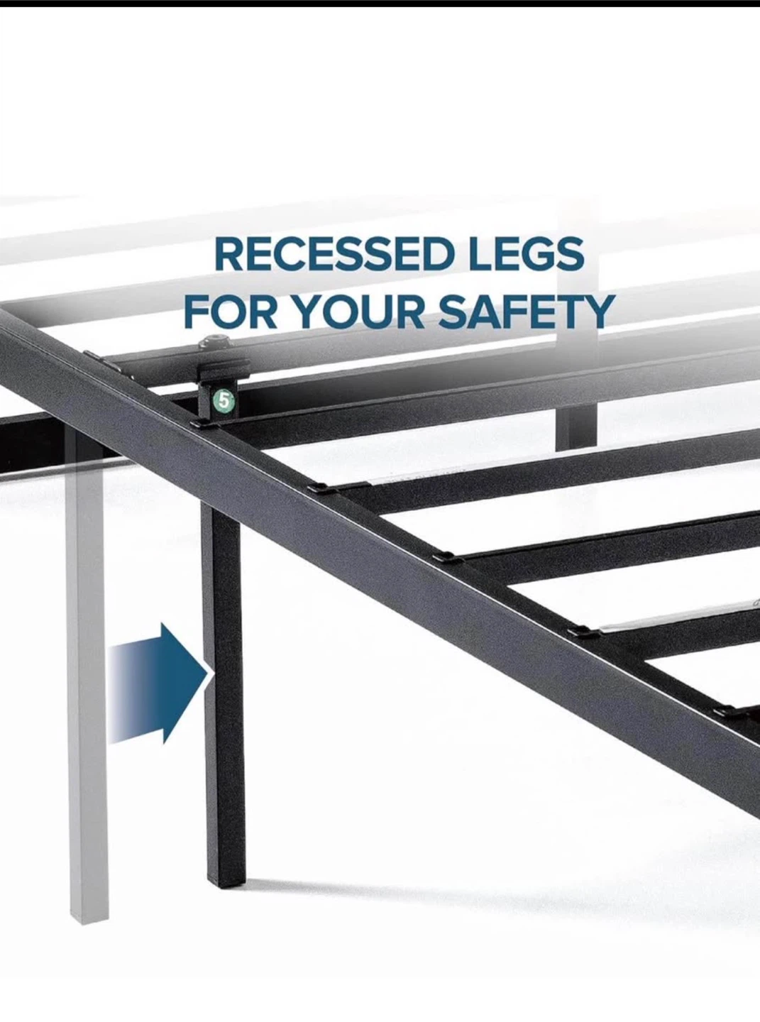 Black Metal Bed Frame - photo 2
