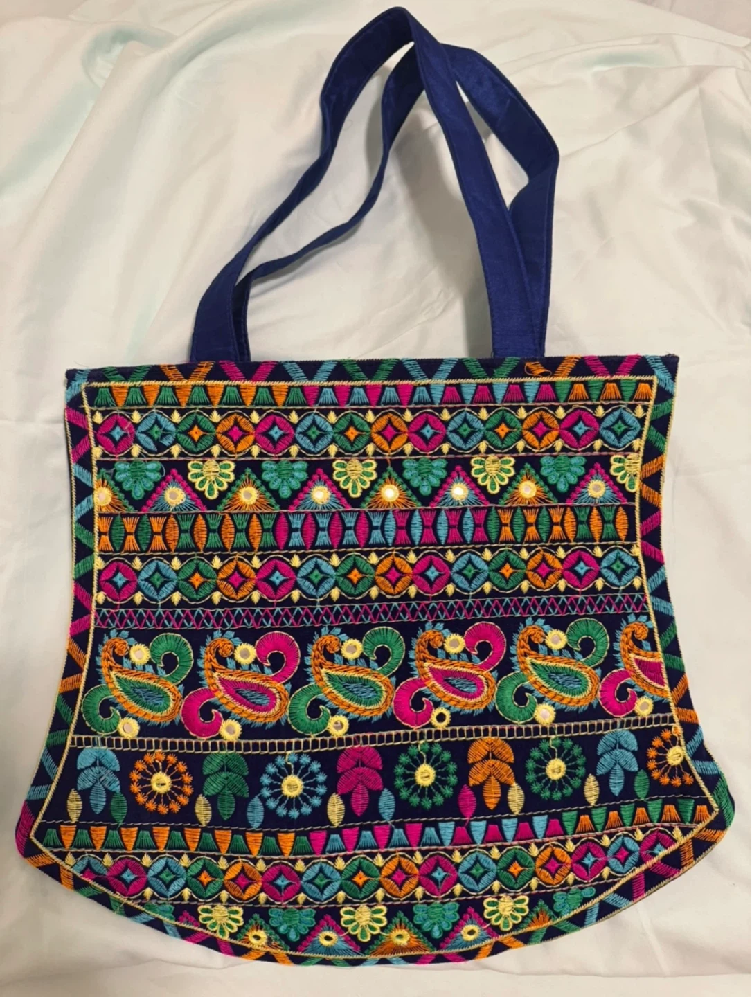 Brand New Hand Embroidered Tote bag with mirror work
