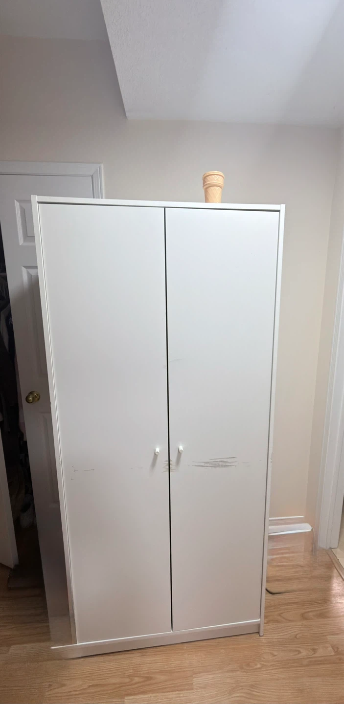Ikea White 2-Door Wardrobe/Cabinet - photo 3