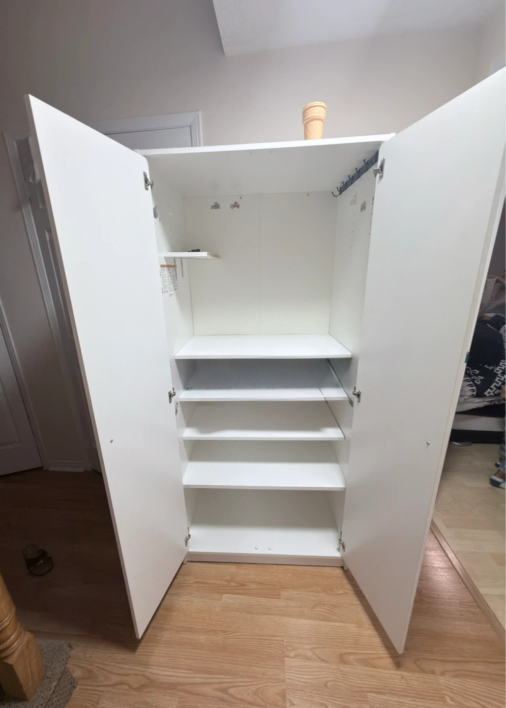 Ikea White 2-Door Wardrobe/Cabinet - photo 2
