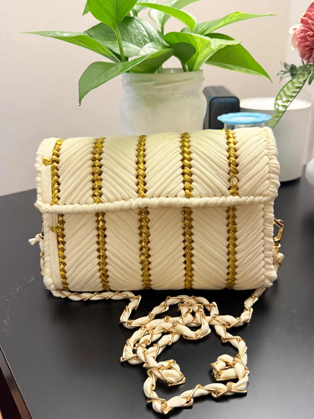 White and Gold Clutch Bag - photo 4