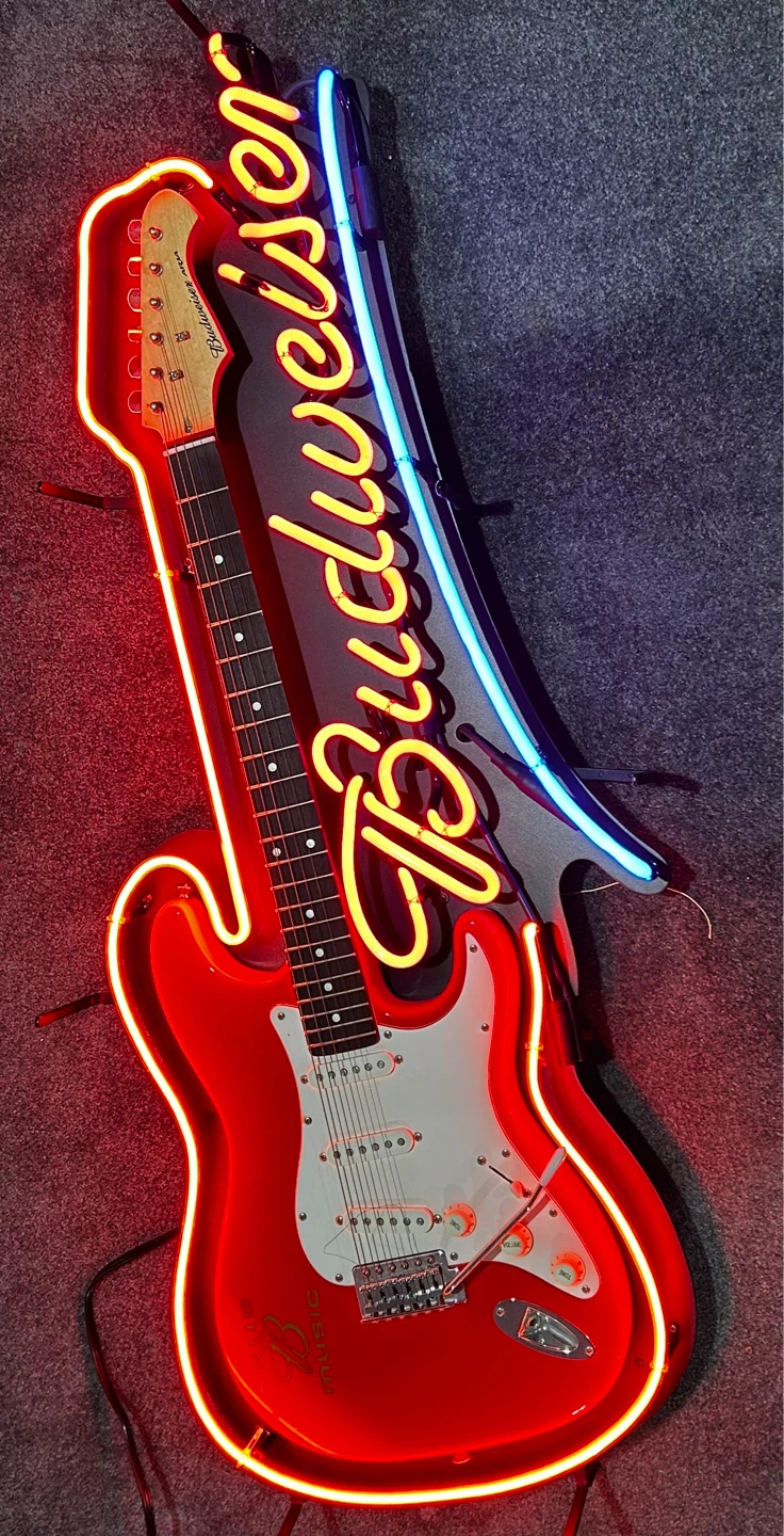 Budweiser Electric Guitar Neon Sign - photo 2