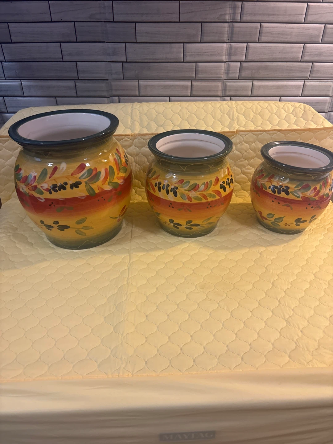 ⚽ Ceramic Kitchen Canister Set with Lids - Mediterranean Style - photo 5