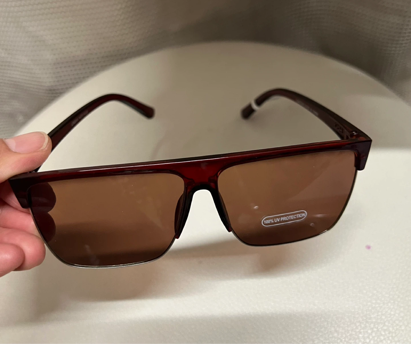 ⚽ Brown Square Sunglasses