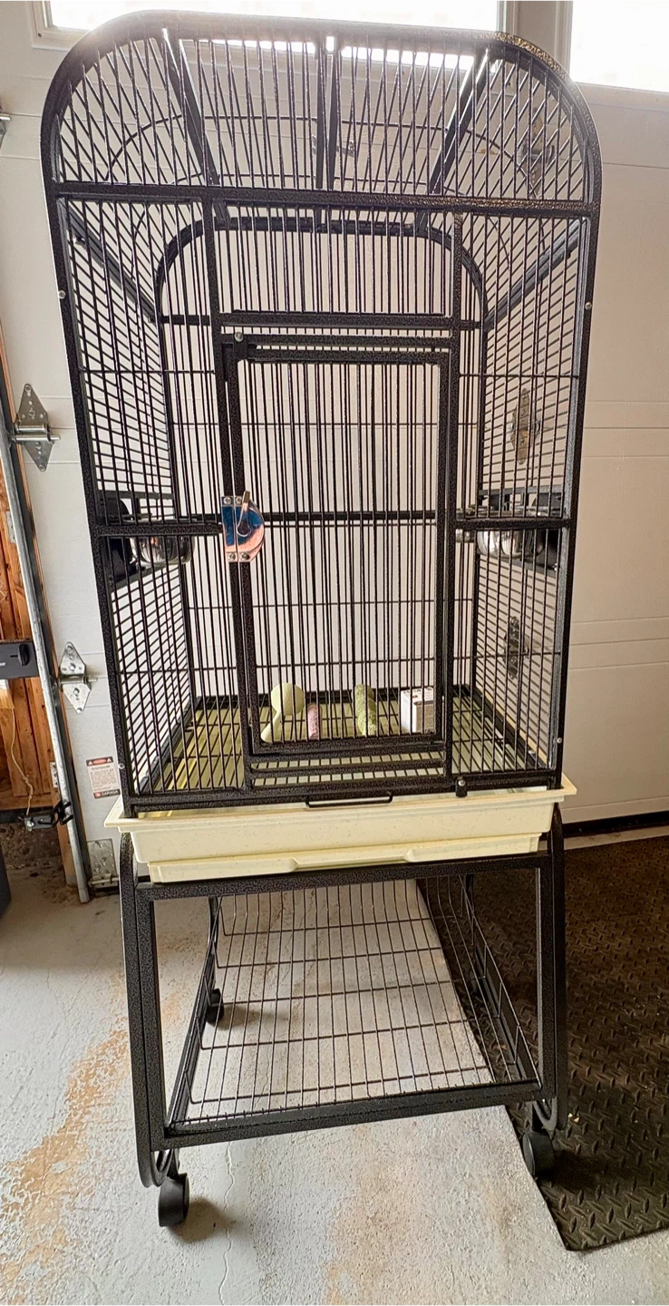 Large Bird Cage on Wheels - photo 2