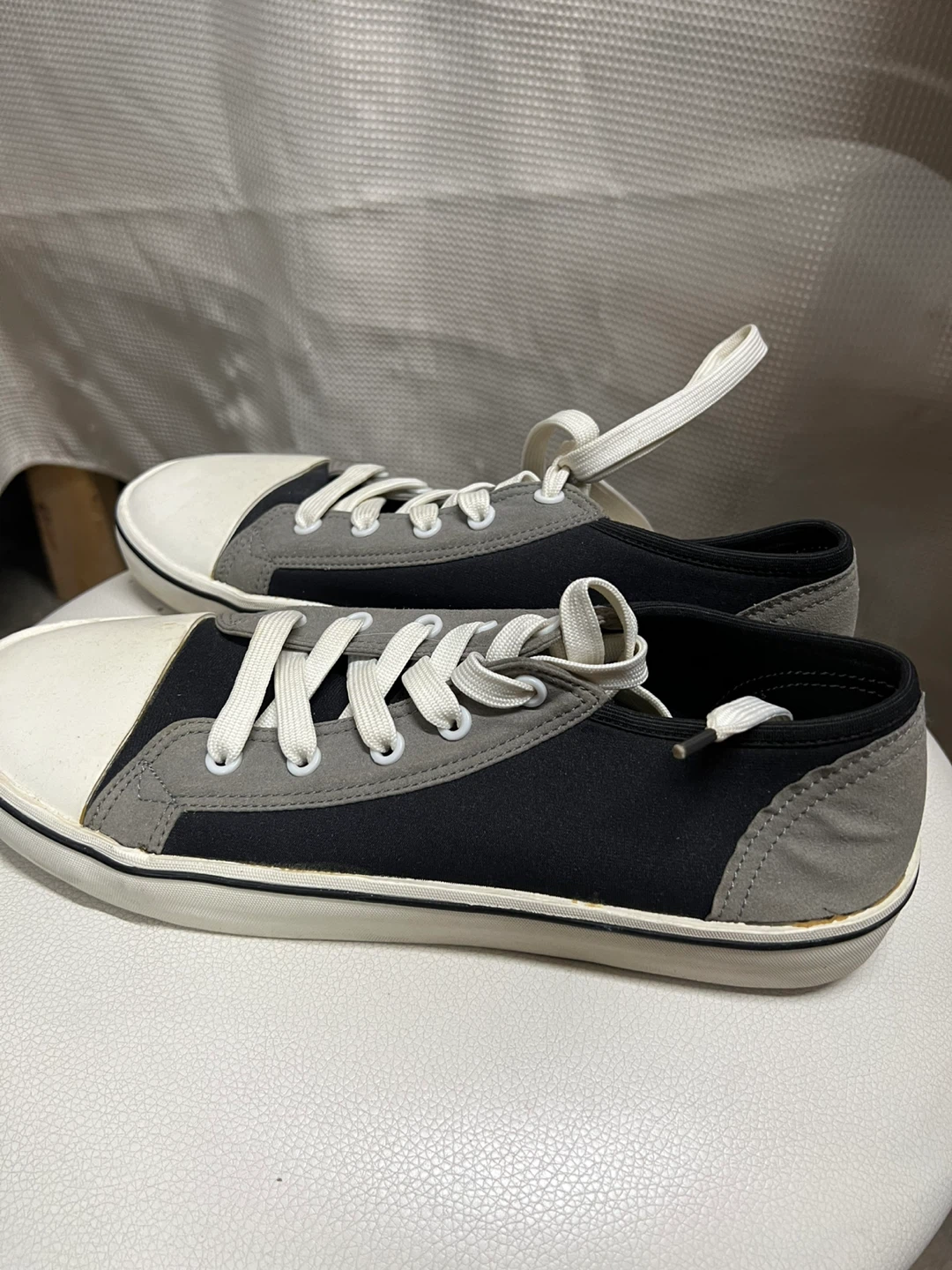 ⚽ Black and Grey Canvas Sneakers- Size 13