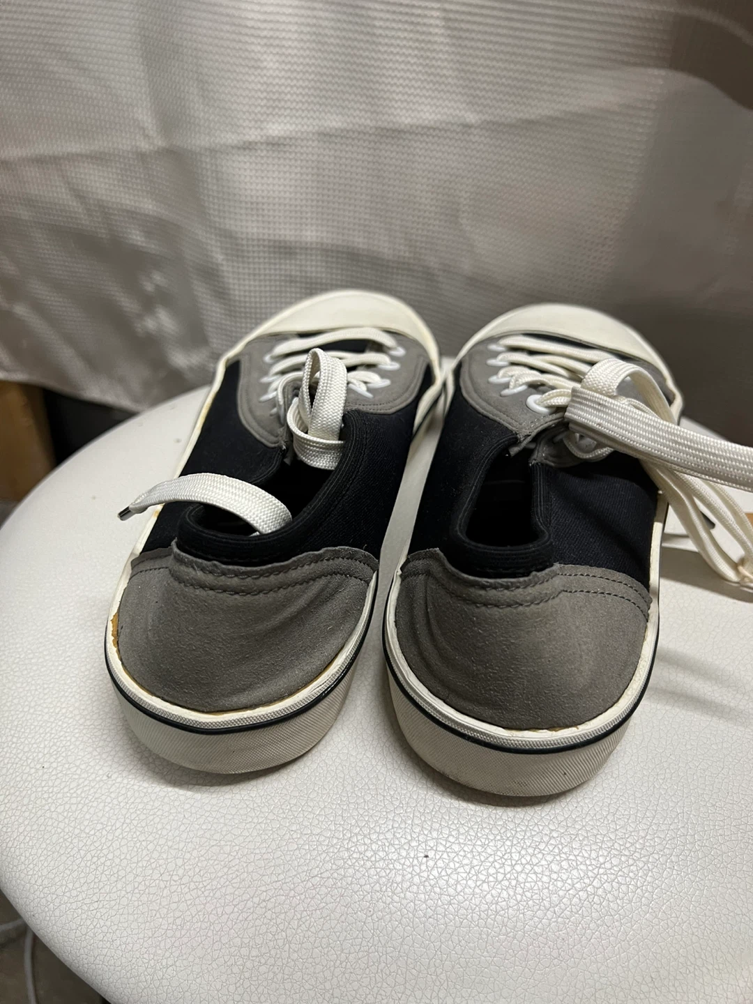 ⚽ Black and Grey Canvas Sneakers- Size 13 - photo 3
