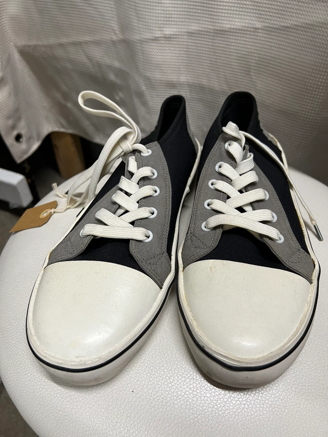 ⚽ Black and Grey Canvas Sneakers- Size 13 - photo 2