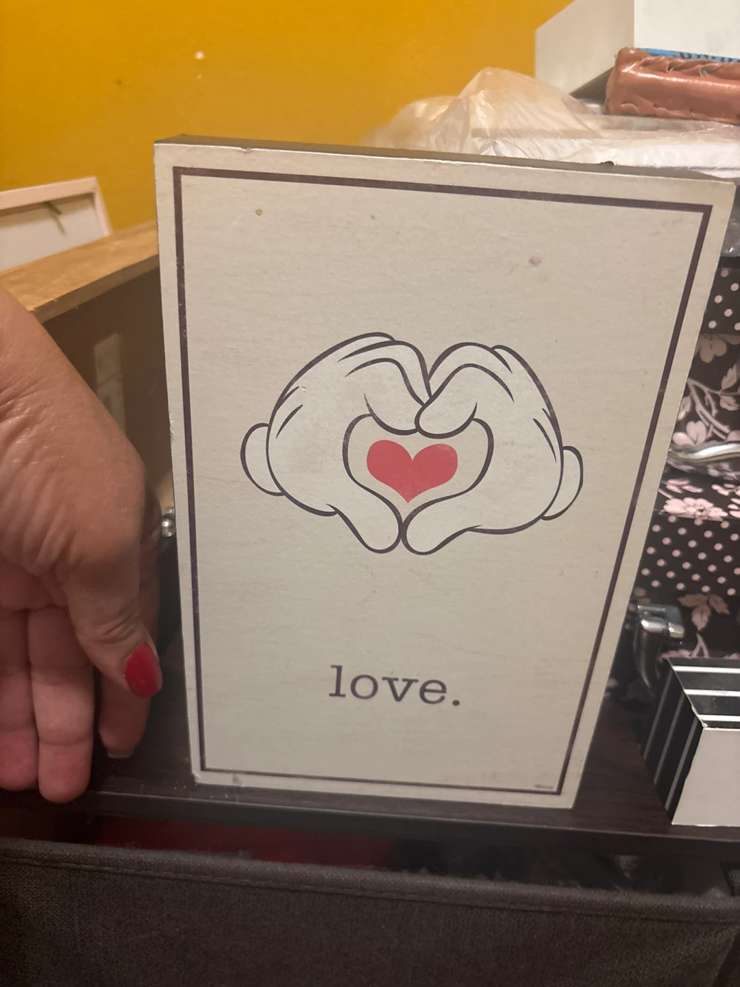 ⚽ Disney "love." Tabletop Decor Sign