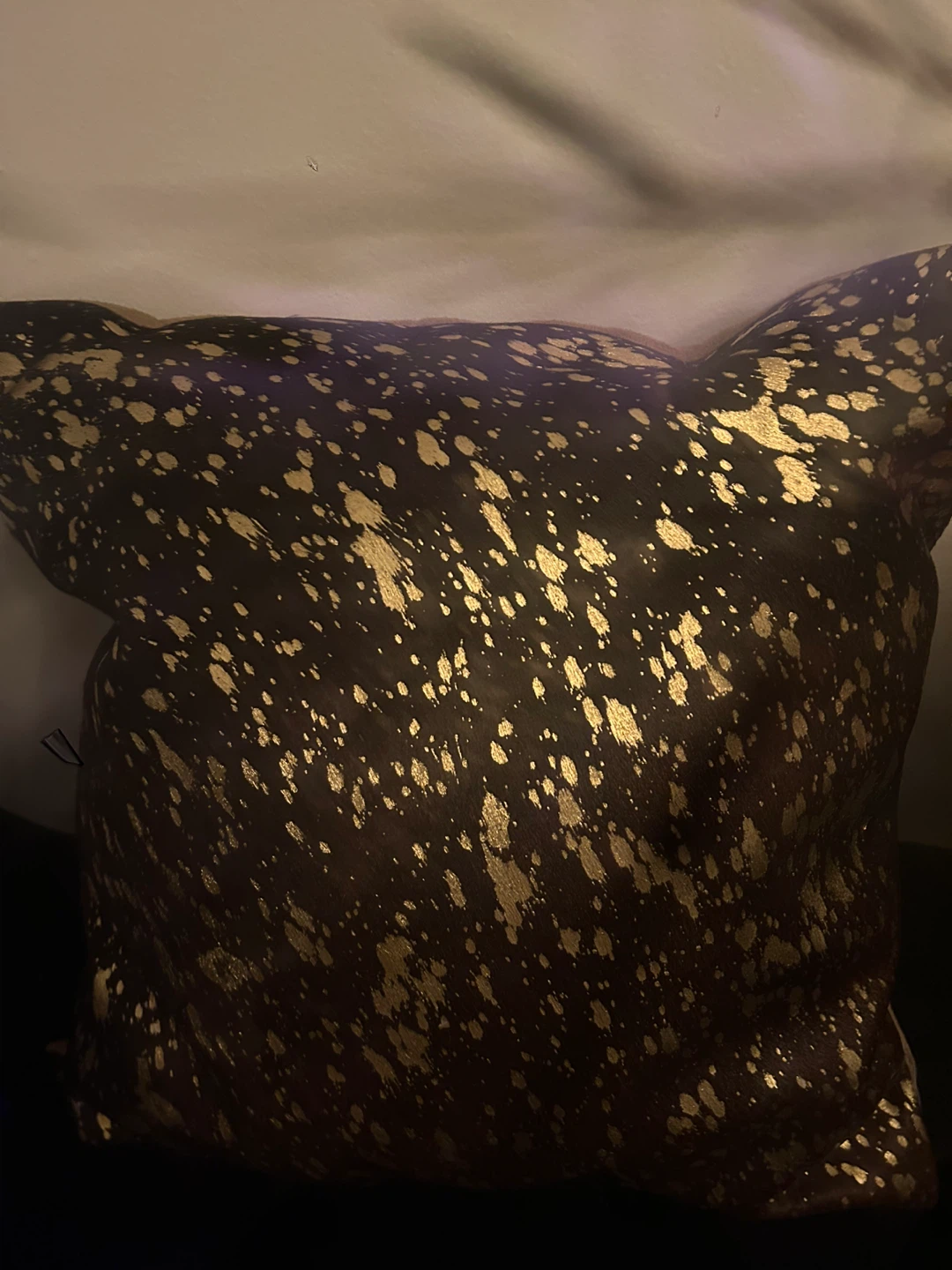 Decorative Throw Pillow with Gold Splatter Design - photo 4