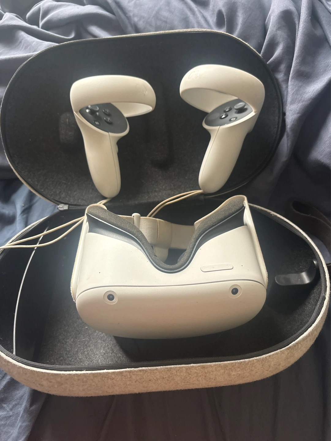 Meta Quest 2 VR Headset with Controllers and Case