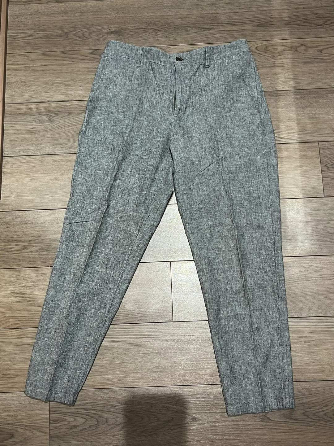 Grey Linen Blend Pants Size 8