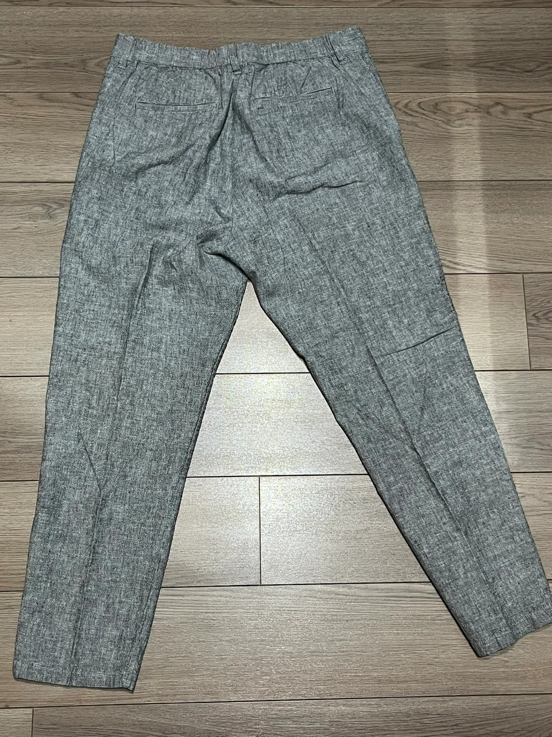 Grey Linen Blend Pants Size 8 - photo 2