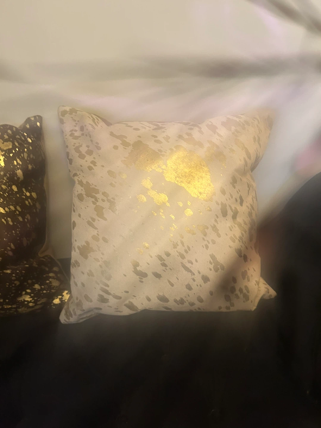 Decorative Throw Pillow - Cream coloured with Gold - photo 3